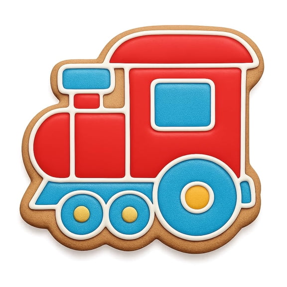 Adorable Toy Train Cookie Cutter & Stamp - 4x3.7" Fun Baking Design