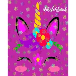 Adorable Unicorn Drawing Travel Journal Sketchbook: Unicorn Design Doodle Activity NoteBook - Create Your Unique Art, Games, Ideas and Creative Stories Workbook, Book 1, (Paperback)