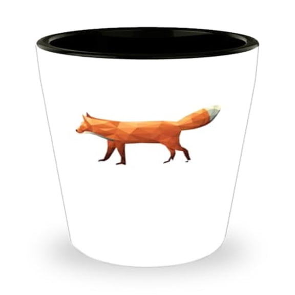 Adorable Vixen Shot Glass with Red Fox Figure, Unique Animal Themed Gift, Miniature Glassware, 1.5oz Cup, Perfect for Nature Lovers