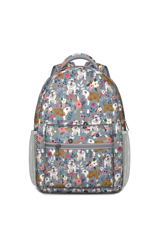 Adorable Watercolor Dog Backpack – Funny Canine Pattern School Bag for , Cartoon Paw Print Bookbag