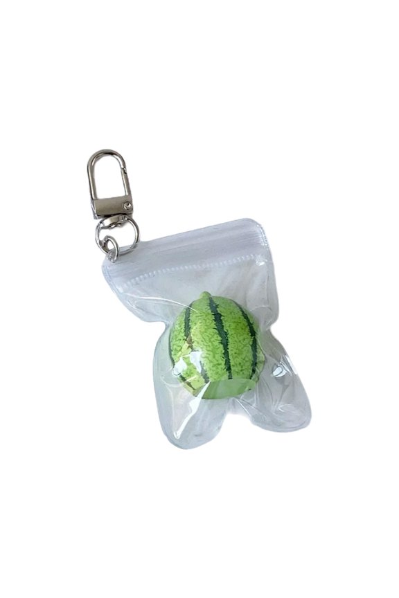 Adorable Watermelon Key Ring Alloy Keychain Lightweight Phone Charm Korean Style Gift For Girls Teens
