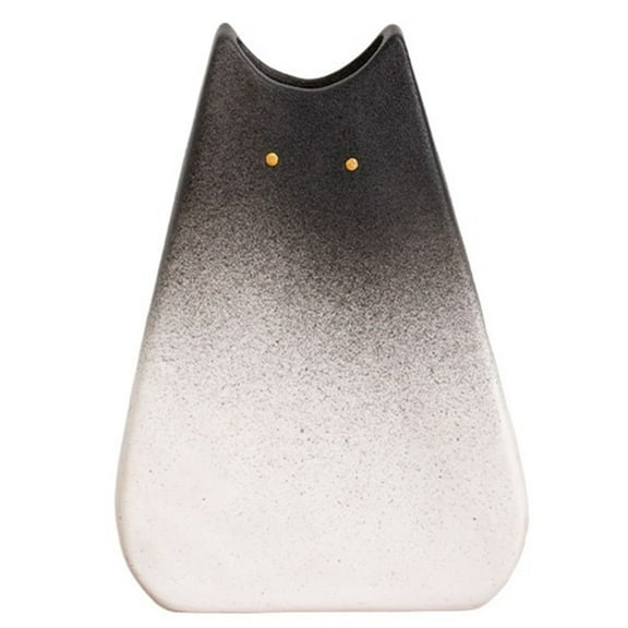 Adorable White Cat Vase, Modern, Simple & Creative Ceramic Flower Vase for Home Décor