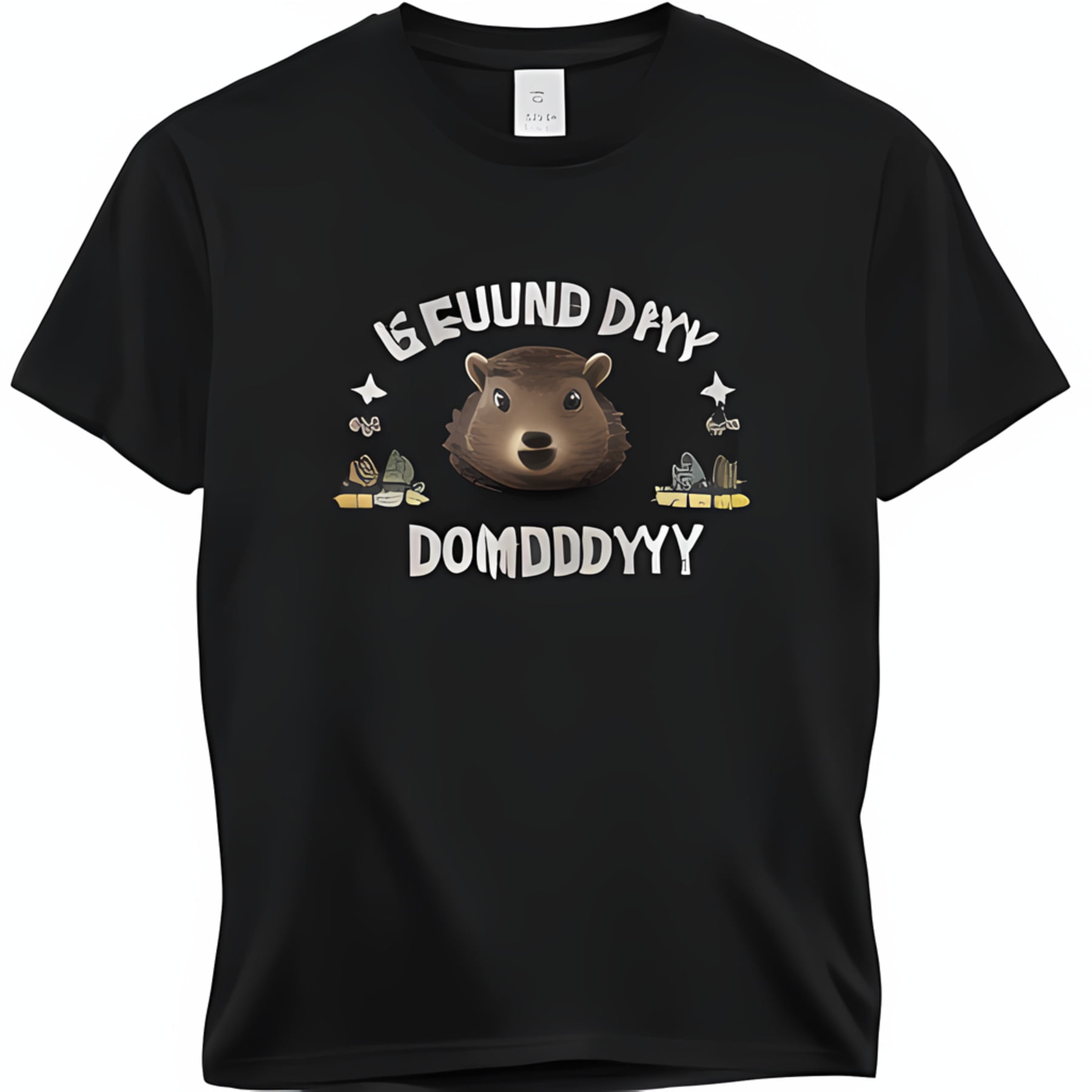 Adorable Wombat and Bread Cartoon TShirt Cute Design with Funny Text