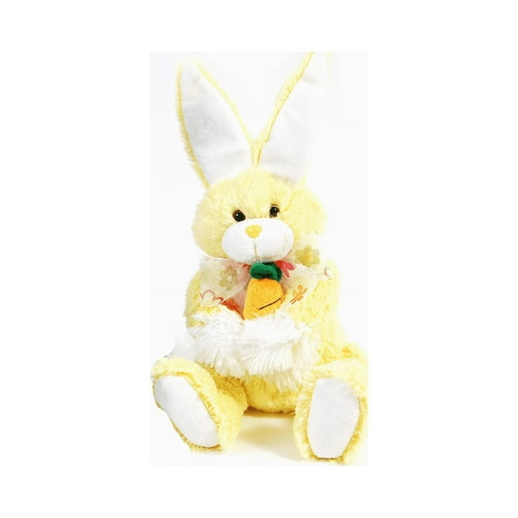 New Adorable 13-inch Yellow Plush Bunny with Carrots | Lovable Stuffed Animal for Kids - Perfect Gift!