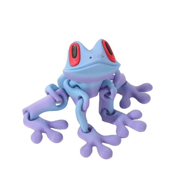 Adorably Ugly Gradient Blue-Purple 3D Magnetic Frog Fridge Magnet - Strong Adhesion for Home & Office Decor Cartoon Animal Design - Perfect Holiday or Birthday Gift