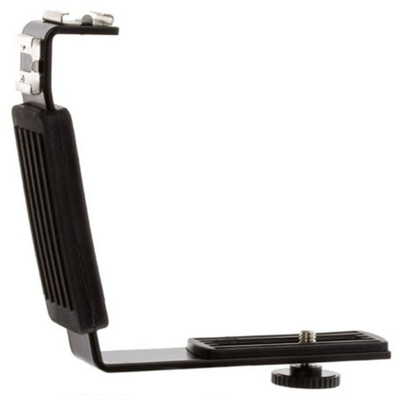 Adorama Heavy Duty L-bracket with 2 Standard Flash Shoe and Microphone