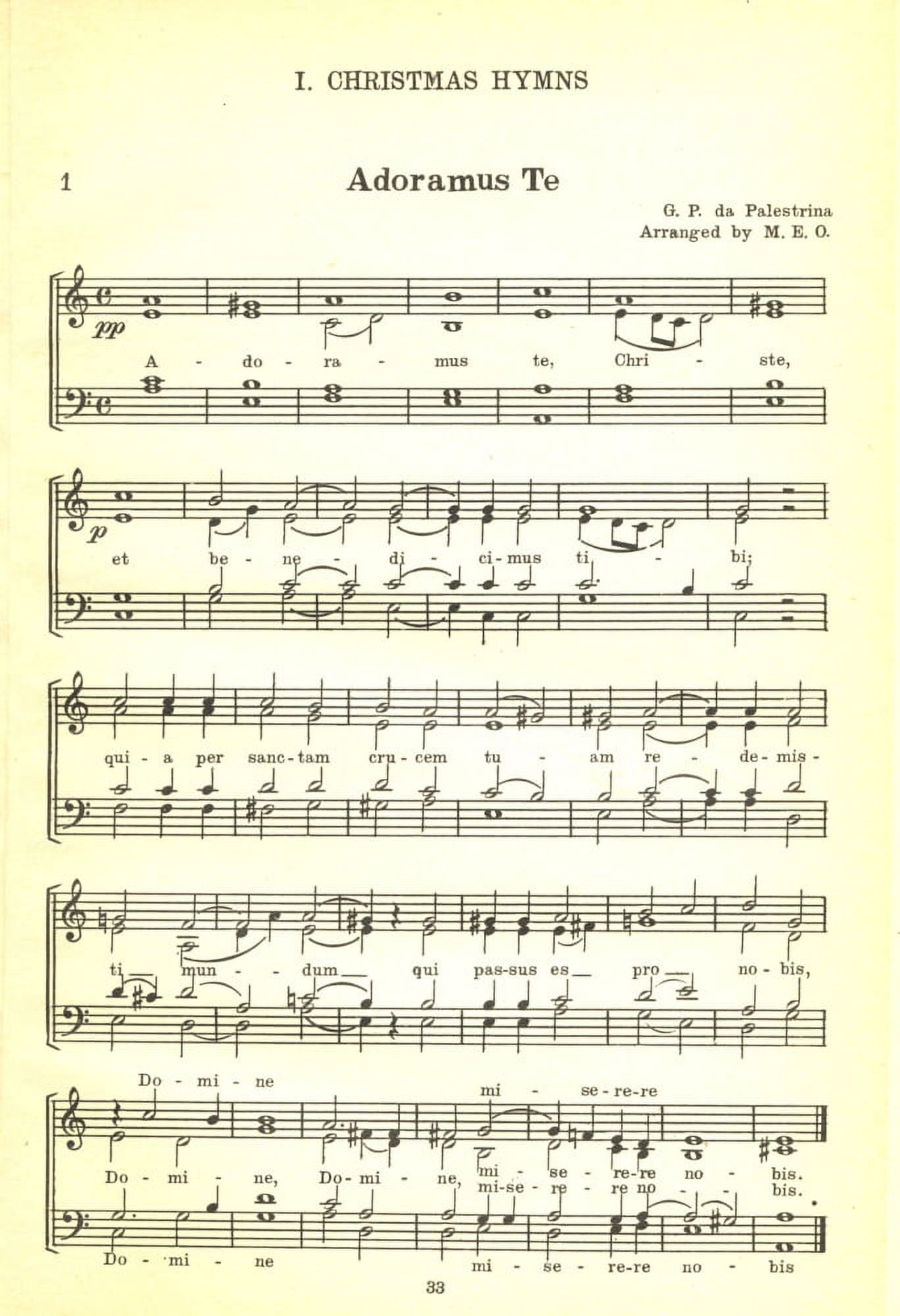 Adoramus Te Nols A Collection of Christmas Carols 1932 Canvas Art - (18 x 24)