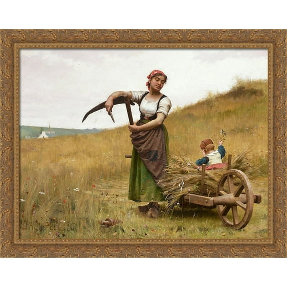 Adoration 34x28 Large Gold Ornate Wood Framed Canvas Art by Paul Peel