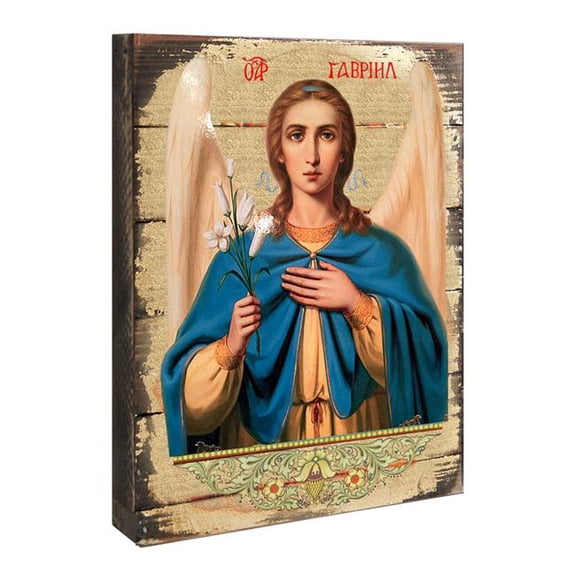 Adoration Icon Painting on Gold-Plated Wooden Block