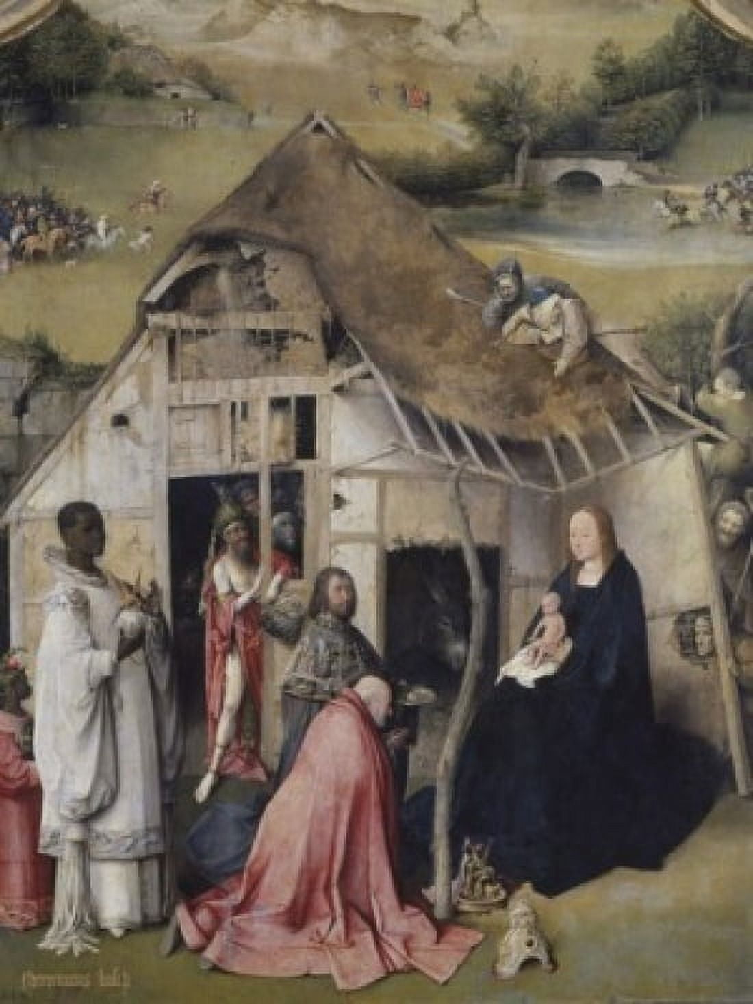 Adoration of the Magi Hieronymus Bosch (c 1450-1516 Netherlandish) Oil on Wood Panel Bearsted Collection Upton House near Banbury Canvas Art - Hieronymus Bosch (18 x 24)