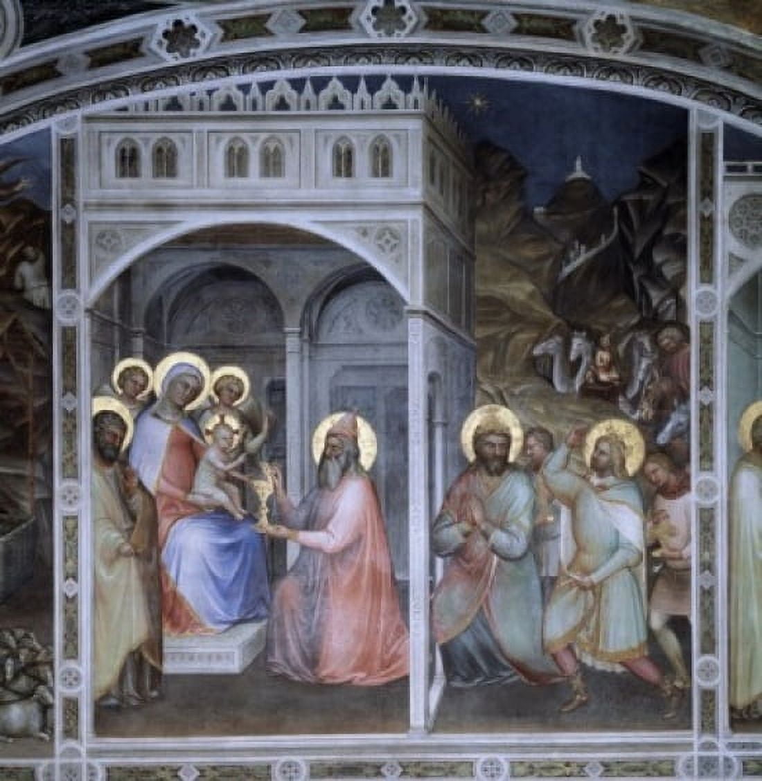 Adoration of the Magi From Stories of Christ Giusto de Menabuoi (active 1349-ca 1390 Italian) Fresco Baptistry Padua Italy Canvas Art - Giusto de Menabuoi (24 x 36)