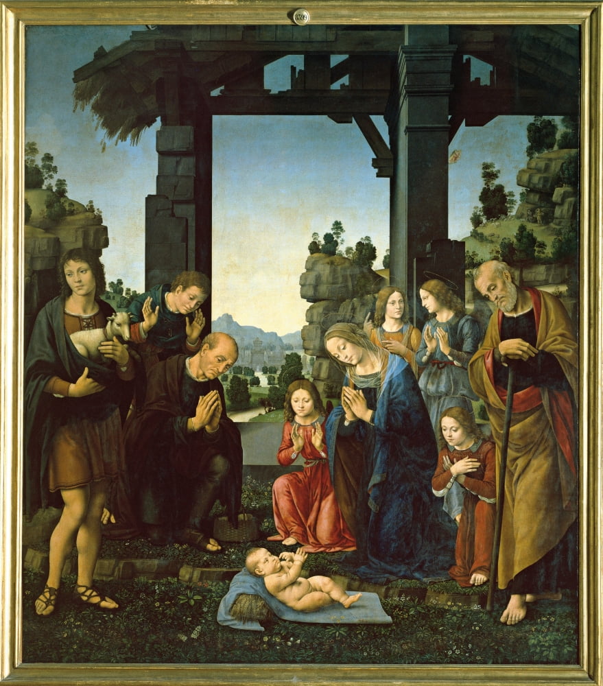Adoration Of The Child (Adorazione Del Bambino) Canvas Art -  (18 x 24)