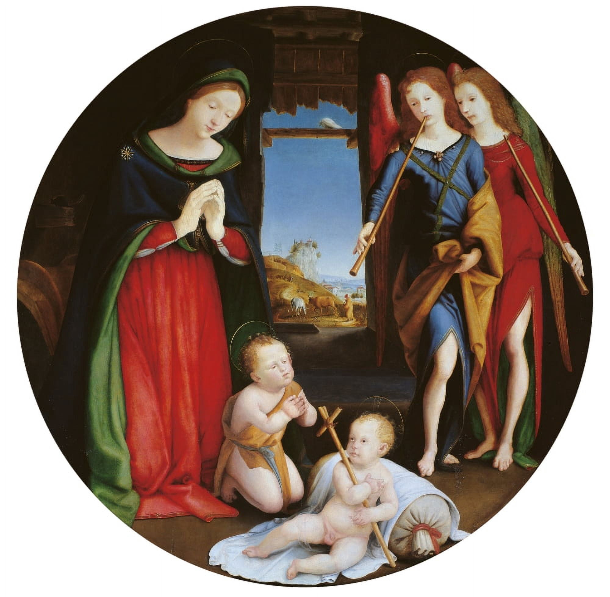 Adoration Of The Holy Child Canvas Art - (24 x 18)
