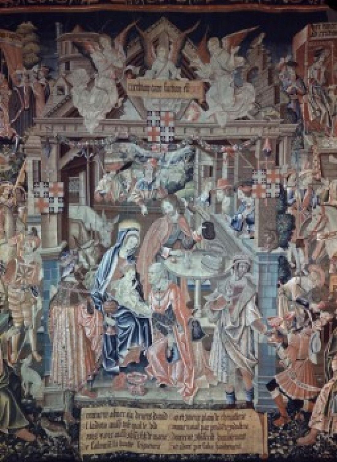 Adoration Of The Magi 16th Century Tapestry Textiles (Flemish) Canvas Art -  (18 x 24)