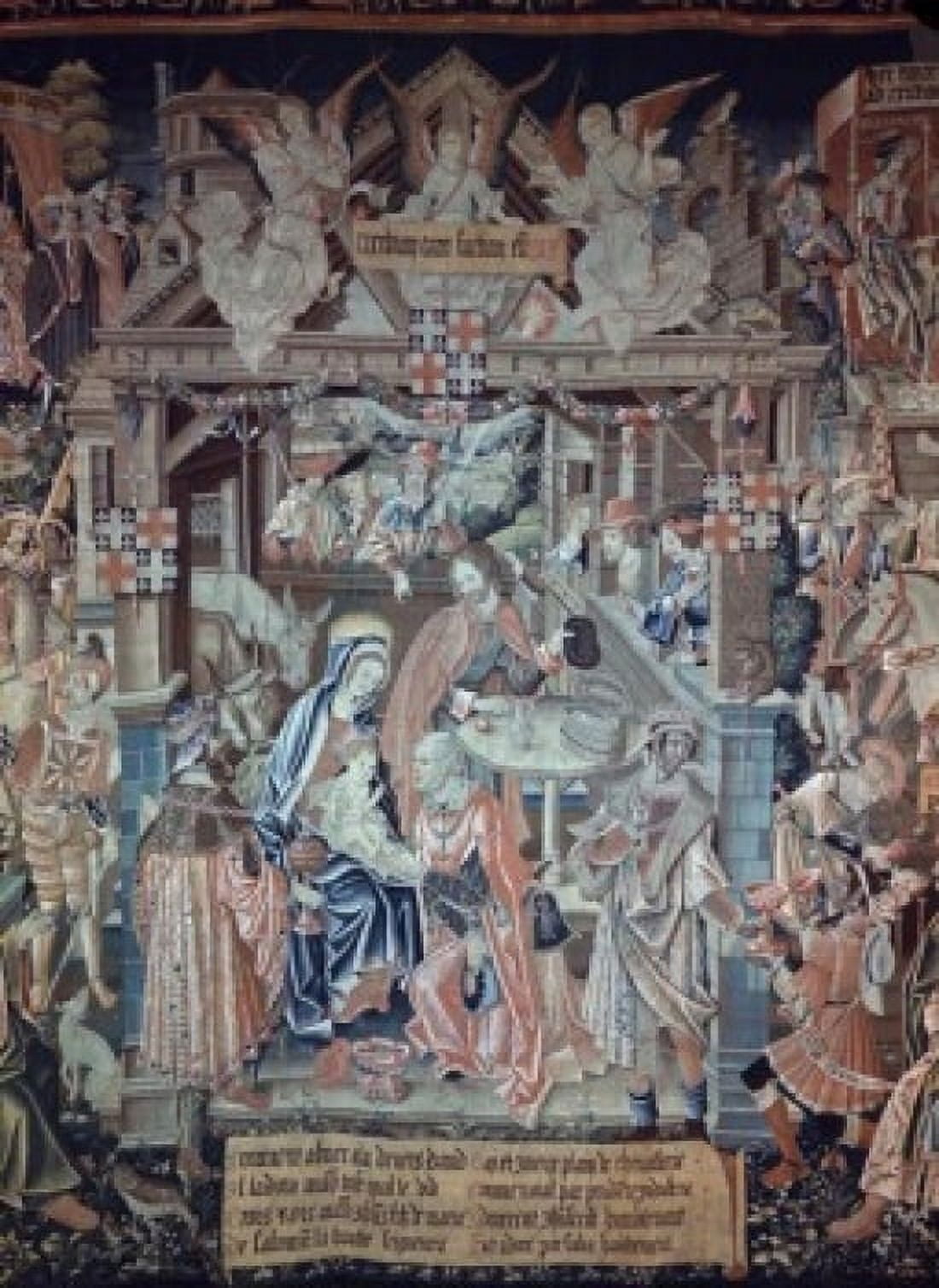 Adoration Of The Magi 16th Century Tapestry Textiles (Flemish) Canvas Art - (24 x 36)