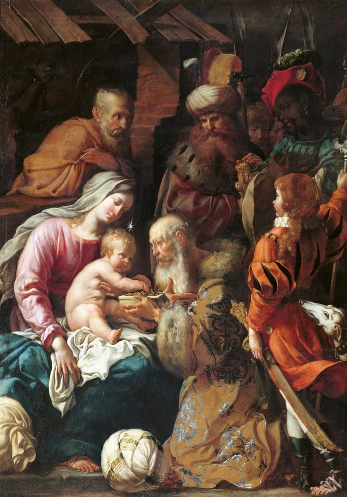 Adoration Of The Magi Canvas Art - (24 x 36)