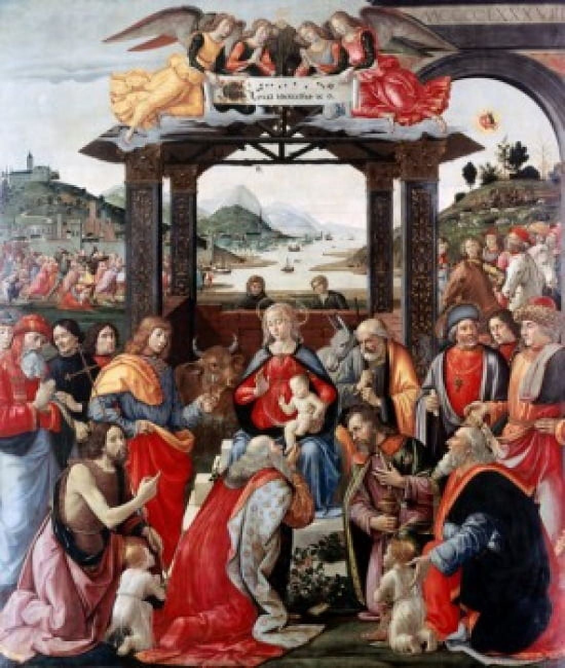 Adoration Of The Magi Domenico Ghirlandaio (1449-1494 Italian) Canvas Art - (18 x 24)