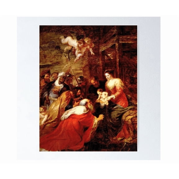 Adoration Of The Magi Rubens Poster Home Decor Office Wall Art