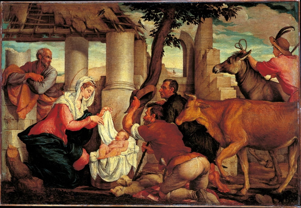 Adoration Of The Shepherds Canvas Art -  (36 x 24)