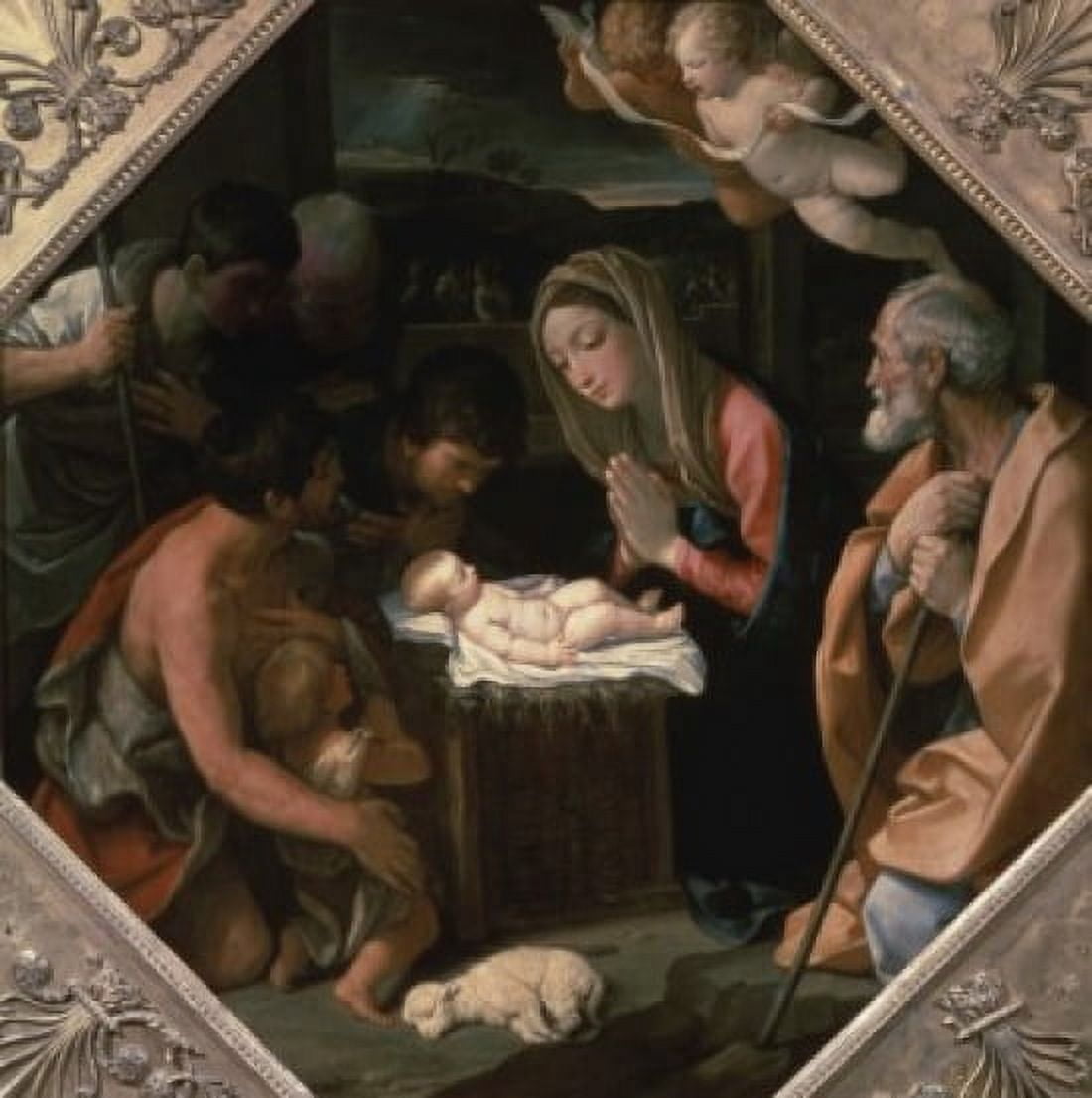 Adoration Of the Shepherds Guido Reni (1575-1642 Bolognese) Oil on canvas Pushkin Museum of Fine Arts Moscow Canvas Art - Guido Reni (18 x 24)
