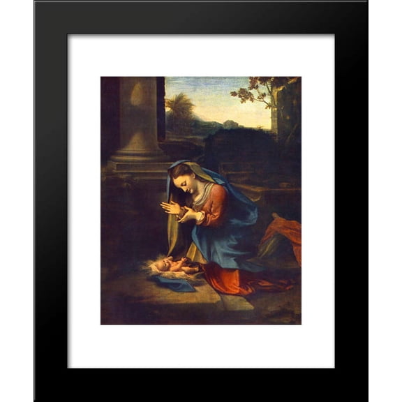 Adoration of the Child 20x24 Framed Art Print by Correggio