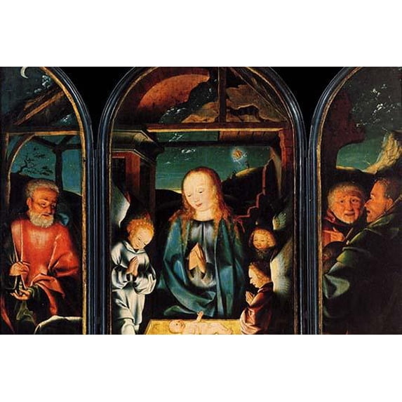 Adoration of the Christ Child-Fine Art Canvas Print (20" x 30")