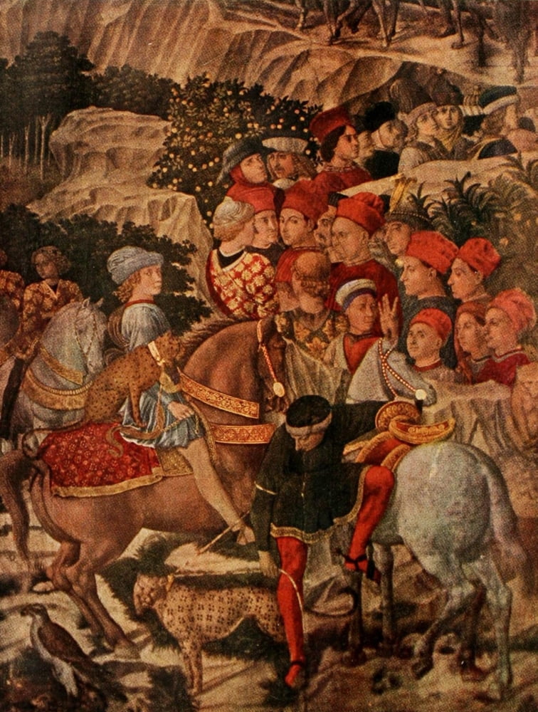 Adoration of the Kings 1924 The Procession of the Kings 1 Canvas Art - Benozzo Gozzoli (24 x 36)