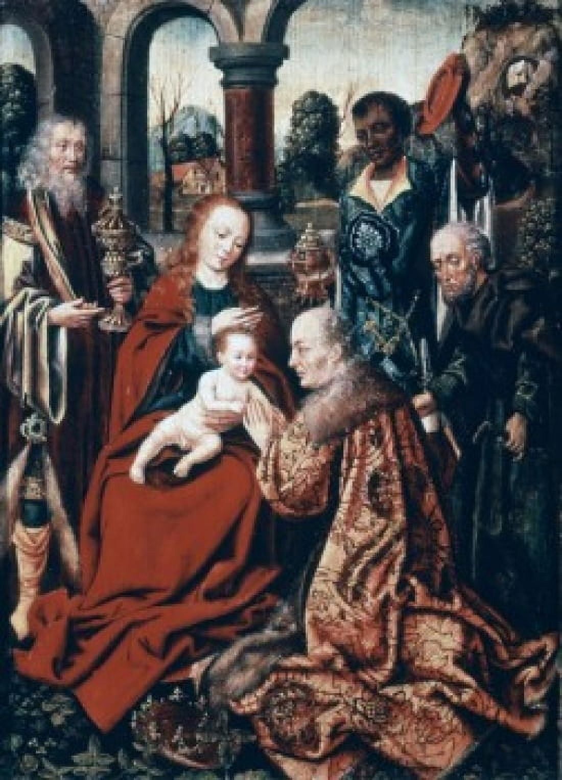 Adoration of the Kings - Northern Renaissance Artist Unknown Canvas Art - (24 x 36)
