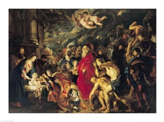Adoration of the Magi 1610 Canvas Art - Peter Paul Rubens (24 x 18)