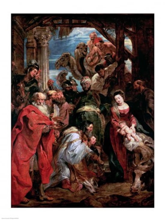 Adoration of the Magi 1624 Canvas Art - Peter Paul Rubens (18 x 24)