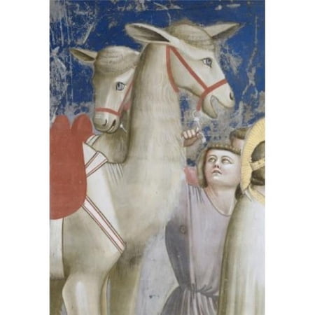 Adoration of the Magi - Detail Giotto Ca1266-1337 Italian Fresco Capella Scrovegni Padua Italy Print - 18 x 24 in.