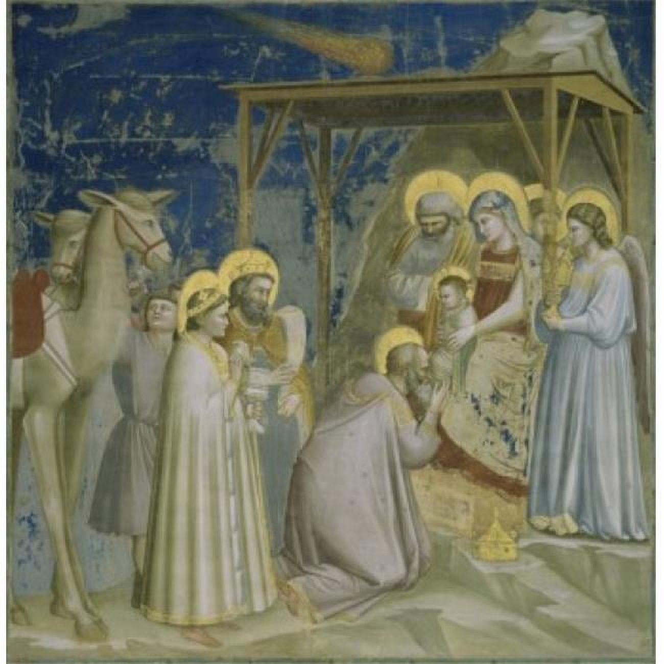 Adoration of the Magi Fresco Giotto di Bondone Ca.1266 D1337 Italian ...