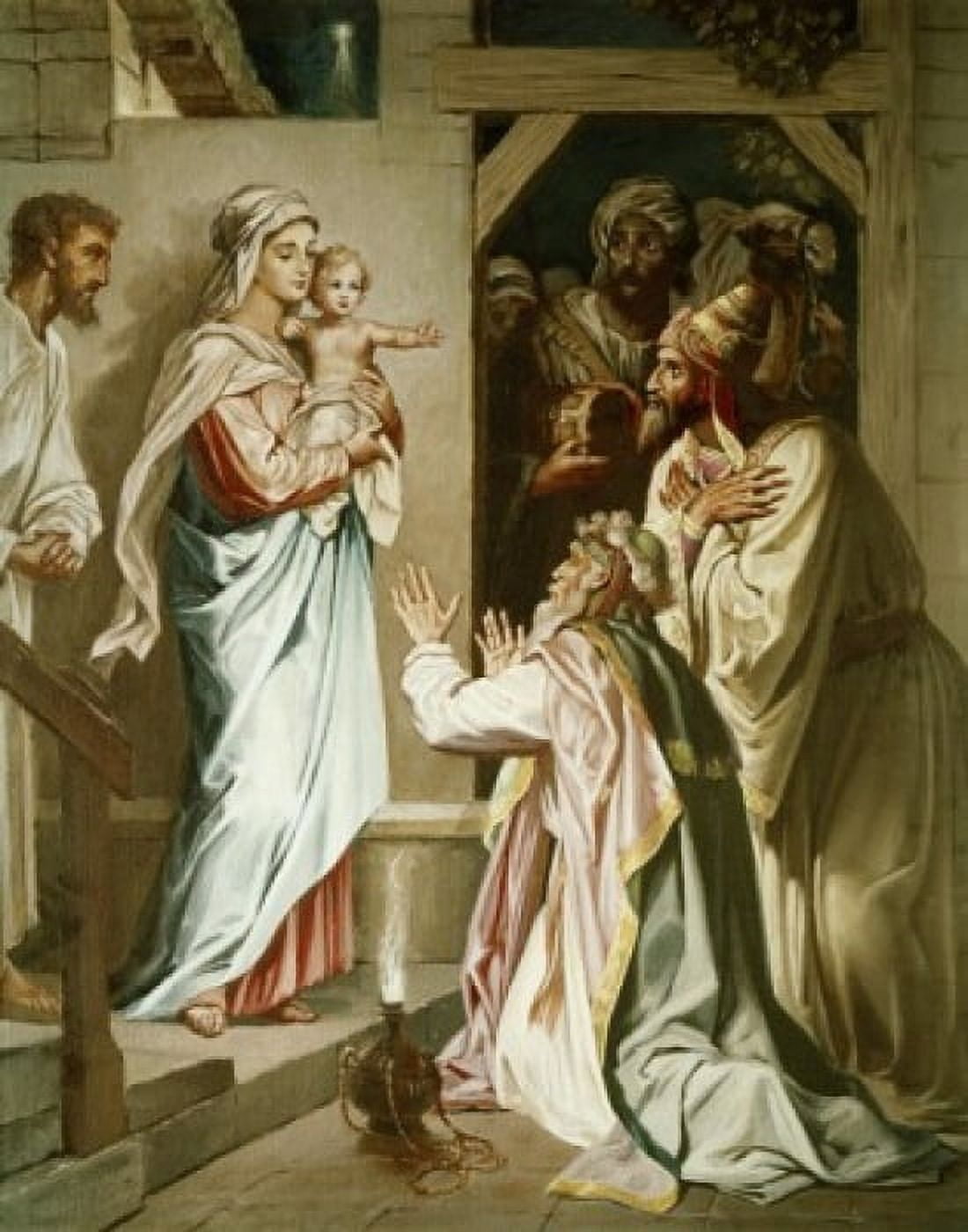Adoration of the Magi Heinrich Hoffmann (1824-1911 German) Canvas Art - Heinrich Hoffmann (18 x 24)
