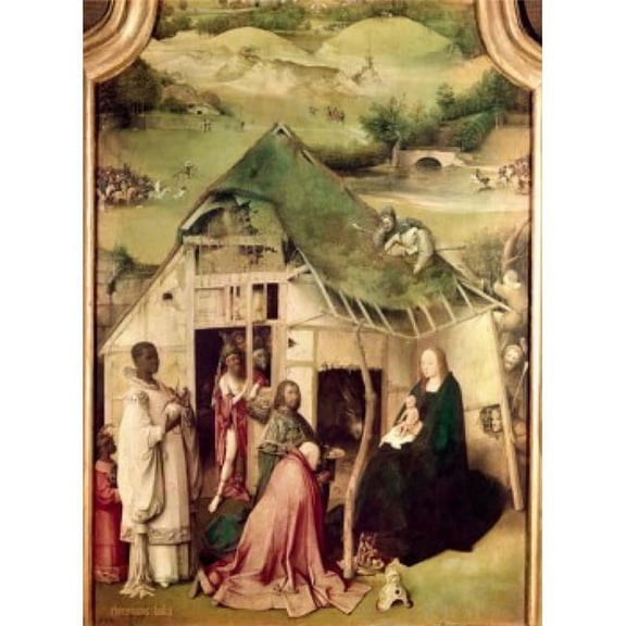 Adoration of the Magi Hieronymus Bosch Ca.1450-1516 Netherlandish Oil on Wood Panel Poster Print - 18 x 24 in.