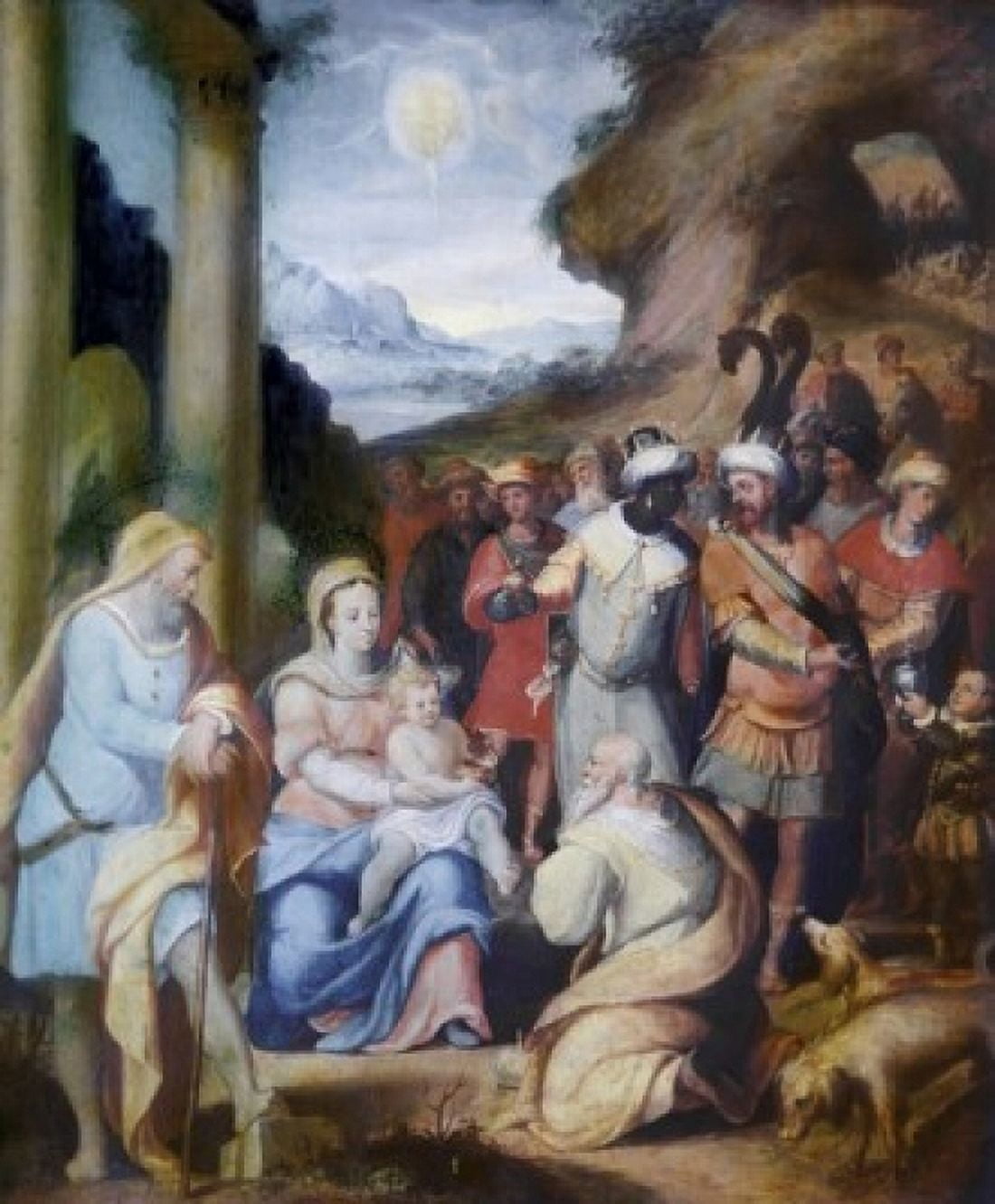 Adoration of the Magi Lorenzo Sabatini (1530-1576 Italian) Canvas Art - Lorenzo Sabatini (18 x 24)