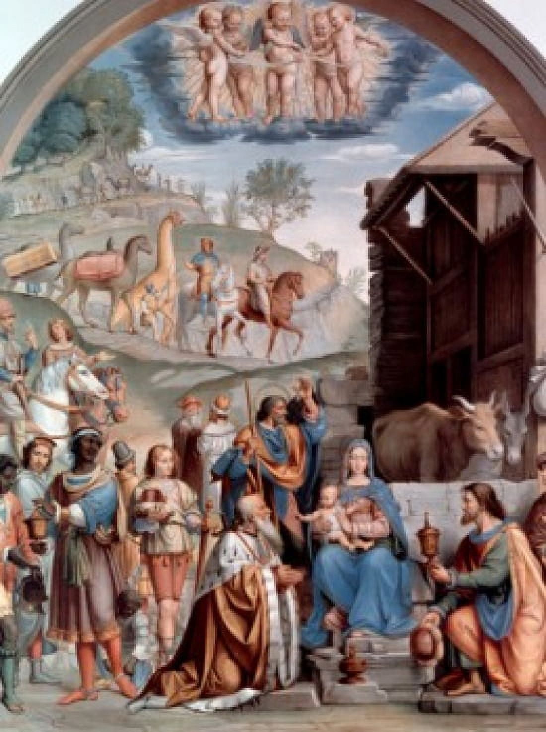 Adoration of the Magi by Bernardino Luini (Circa 1480-1532) Canvas Art - Bernardino Luini (18 x 24)