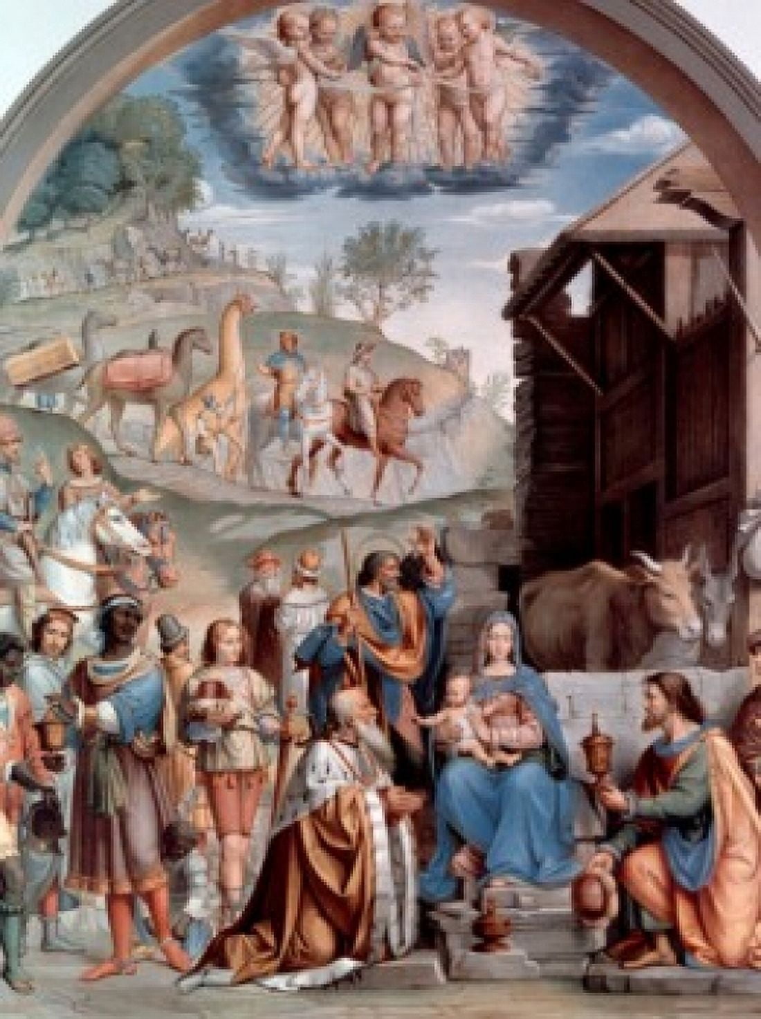 Adoration of the Magi by Bernardino Luini (Circa 1480-1532) Canvas Art - Bernardino Luini (24 x 36)