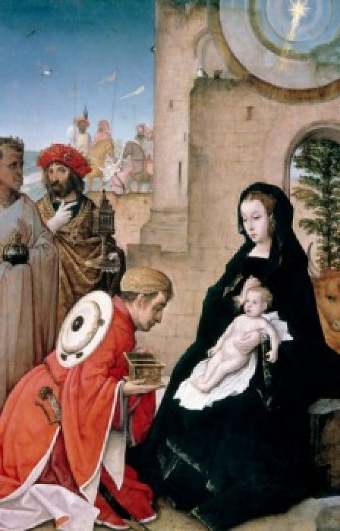 Adoration of the Magi by Juan de Flandes (1510) (1496-1519) USA Washington DC National Gallery of Art Canvas Art - Juan de Flandes (18 x 24)