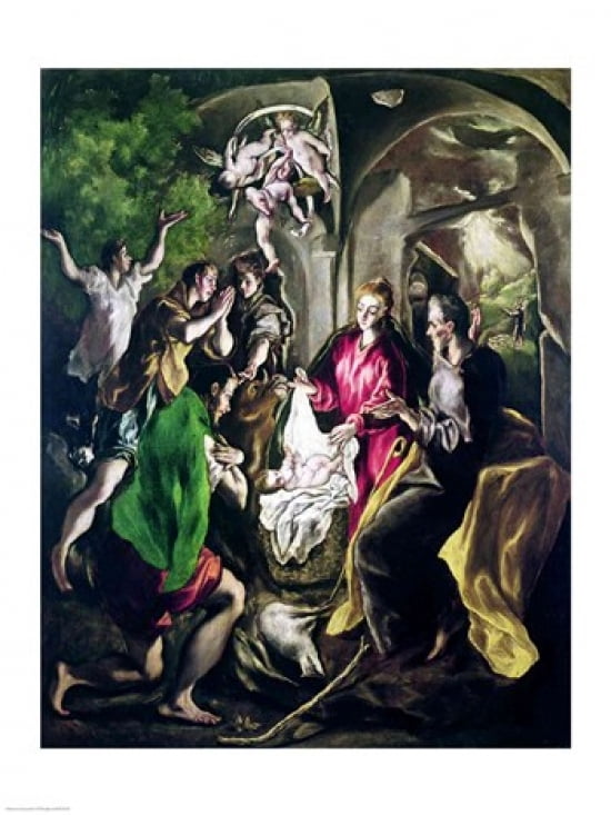 Adoration of the Shepherds Canvas Art - El Greco (18 x 24)