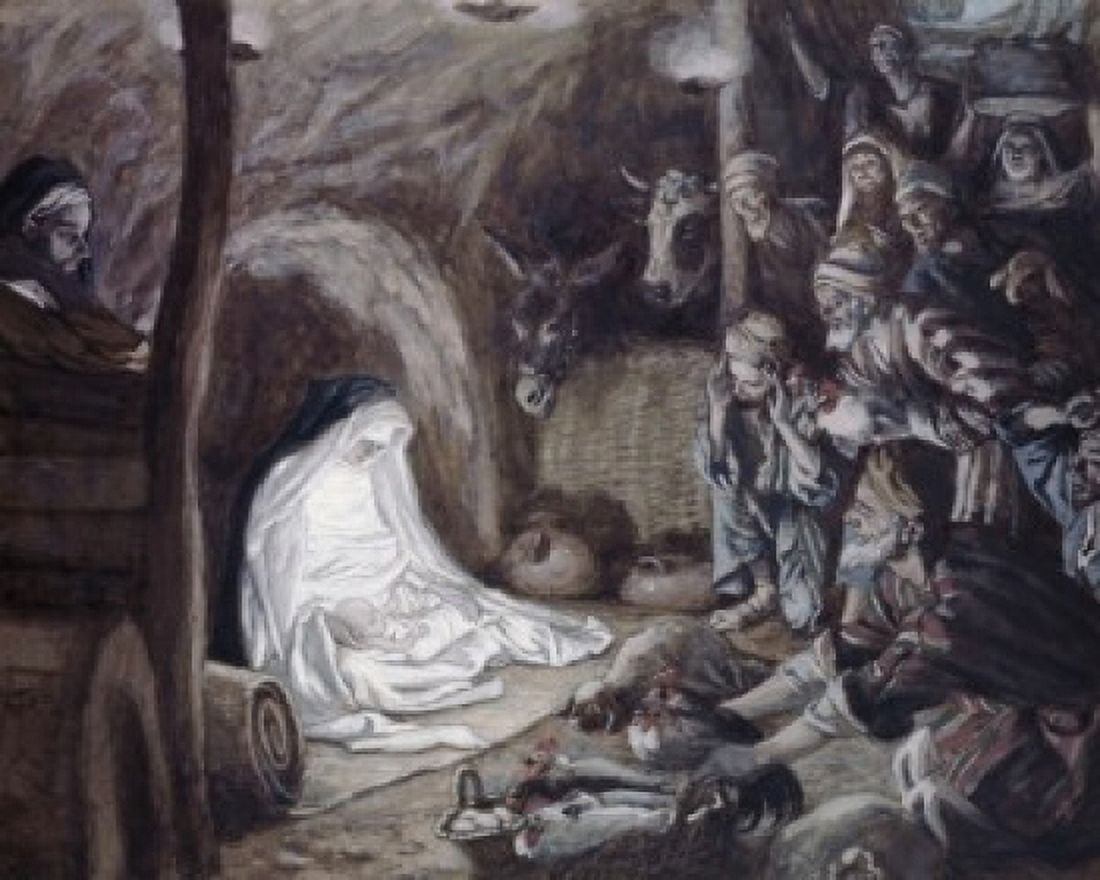Adoration of the Shepherds James Tissot (1836-1902 French) Canvas Art - James Tissot (18 x 24)