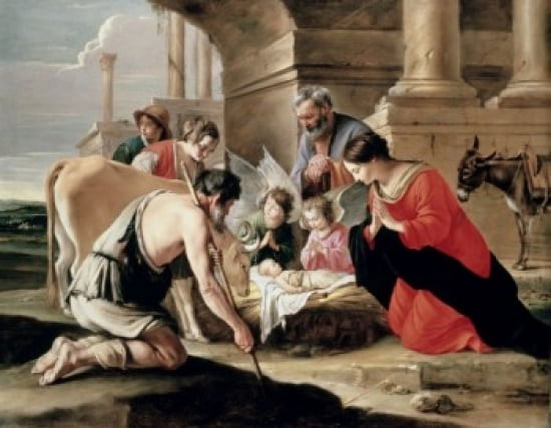 Adoration of the Shepherds  Louis Le Nain (ca1593-1648 French) Canvas Art - Louis Le Nain (24 x 36)
