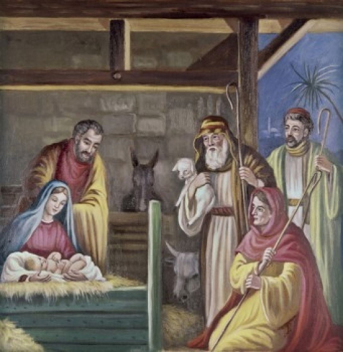 Adoration of the Shepherds Vittorio Bianchini (1797-1880 Italian) Oil on canvas Canvas Art - Vittorio Bianchini (24 x 36)