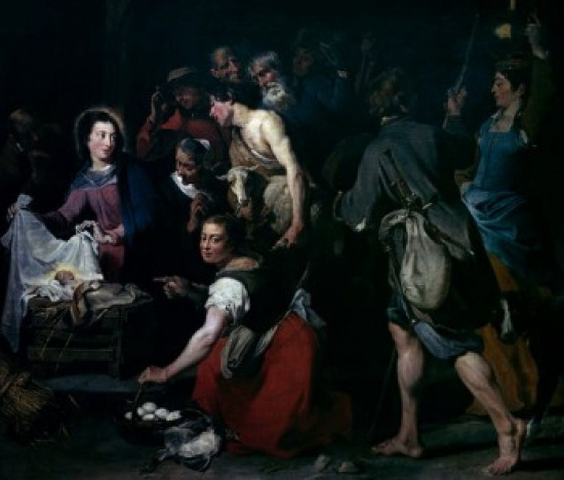 Adoration of the Shepherds by Jan Cossiers (1600-1679) Canvas Art - Jan Cossiers (18 x 24)