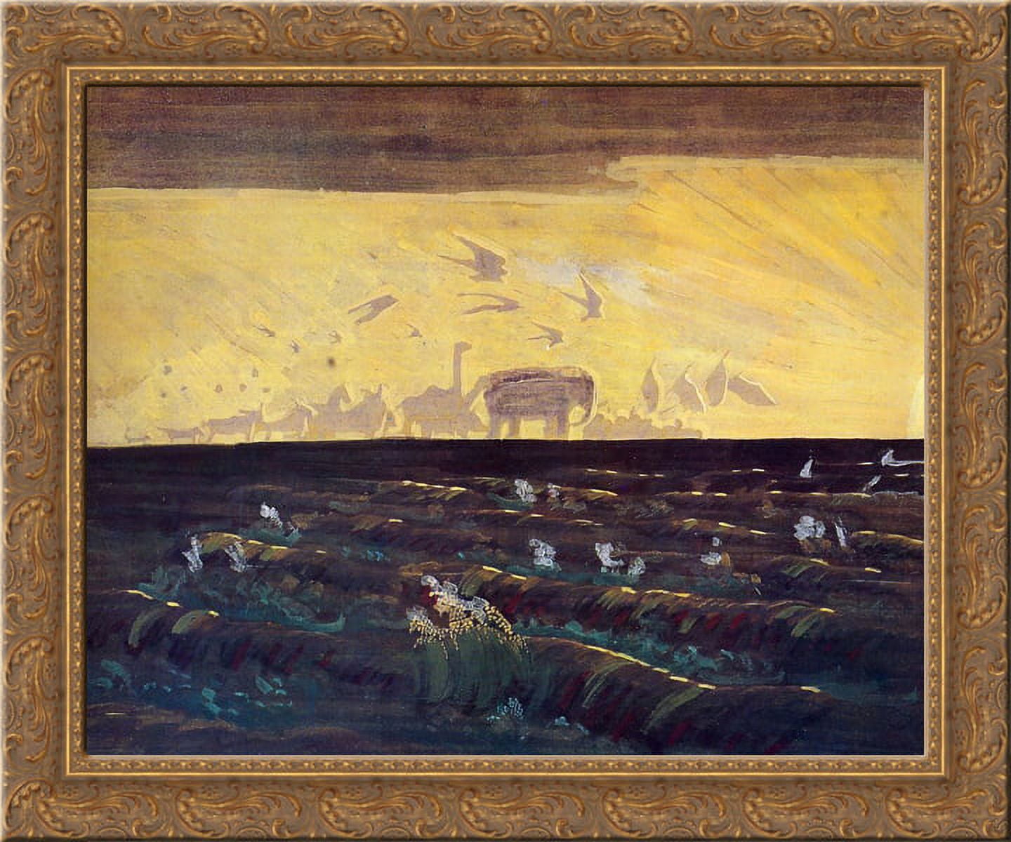 Adoration of the Sun 24x20 Gold Ornate Wood Framed Canvas Art by ...
