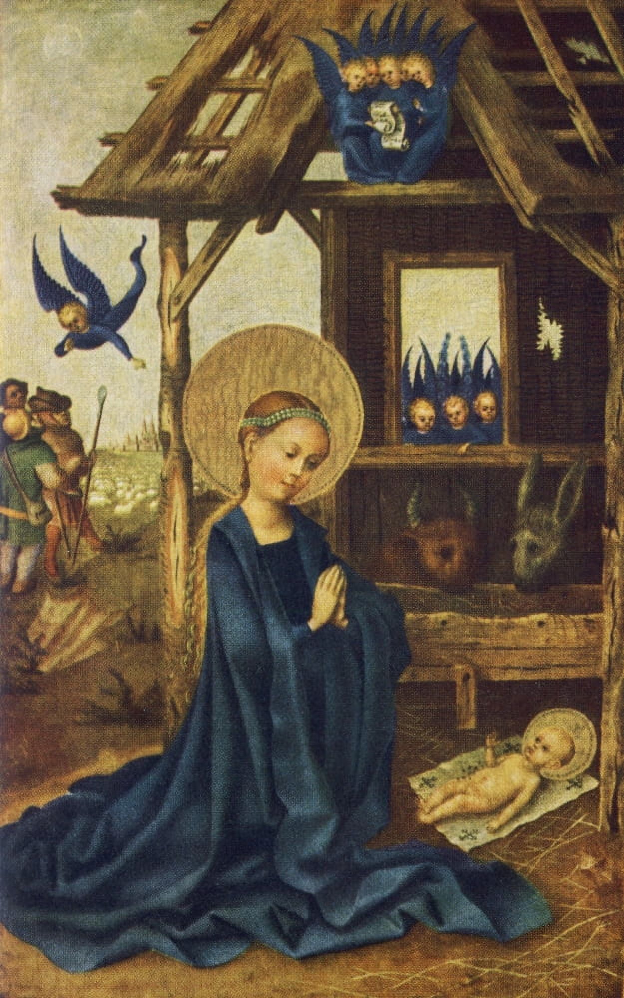 Adoration of the baby Canvas Art - Conrad von Soest (24 x 36)