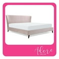 thumbnail image 1 of Adore Decor Adele Wingback Upholstered Platform Bed King Size Blush Pink, 1 of 13