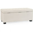 thumbnail image 1 of Adore Decor Arlo Tufted Storage Bench Ivory, 1 of 7