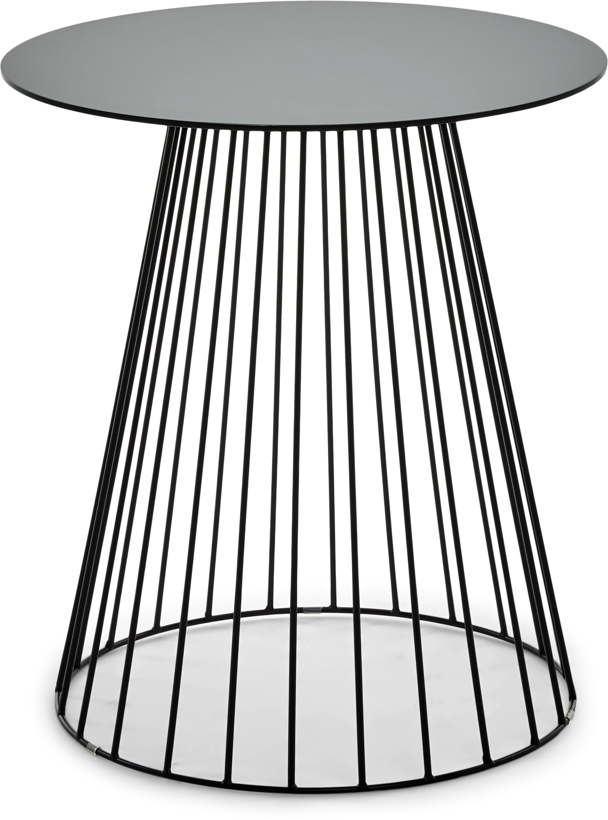 Adore Decor Element Modern Round Metal Accent End Table, Black ...