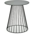 thumbnail image 1 of Adore Decor Element Modern Round Metal Accent End Table, Black, 1 of 5