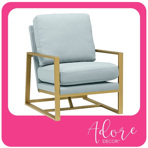 Adore Decor Hazel Accent Chair, Sky Blue